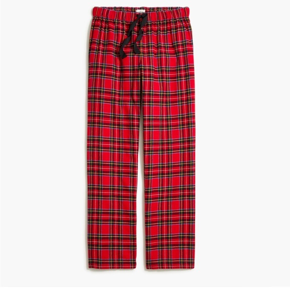 J. Crew red holiday plaid pajama bottom XXS - Picture 1 of 7